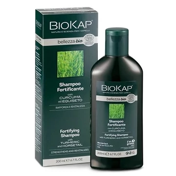 Biokap Bellezza bio erősítő sampon kurkumával és zsurlóval, 200 ml