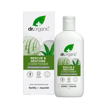 Dr Organic hajnövekedést serkenő kondicionáló Baicapil formulával és kendermagolajjal, 265 ml
