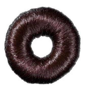 Hair Power kerek kontyalátét sötétbarna hajjal, L