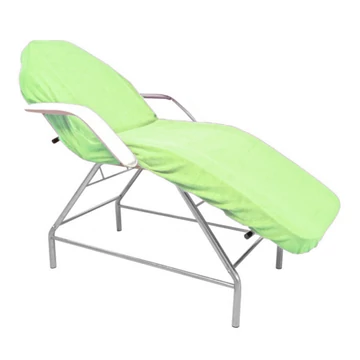 Kozmetikai ágyhuzat, gumis bambusz frottír, zöld, 75x210 cm