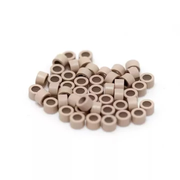 Mikrogyűrű hajhosszabbításhoz 4,5 mm világosbarna, 100 db