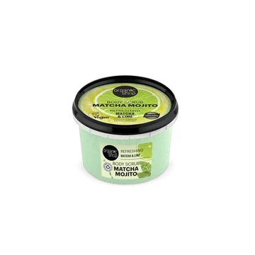 Organic Shop Matcha Mojito frissítő testradír matcha-val és lime-mal, 250 ml