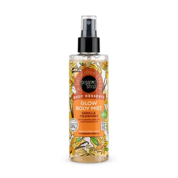 Organic Shop vanília shake illatú ragyogást adó testpermet, 200 ml