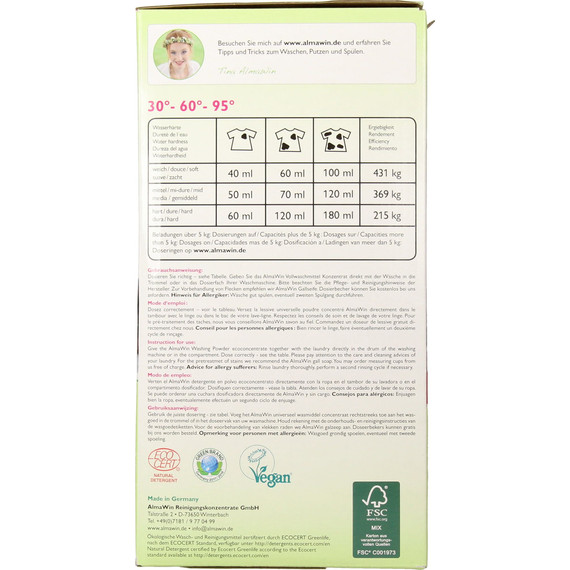 Almawin általános mosópor 82 mosásra levendulával, 4,6 kg Almawin általános mosópor 82 mosásra levendulával, 4,6 kg