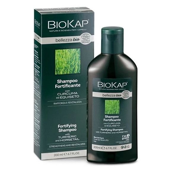 Biokap Bellezza bio erősítő sampon kurkumával és zsurlóval, 200 ml