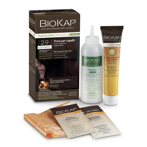 Biokap NutriColor Rapid tartós hajfesték Nr 2.9 Dark Chestnut Chocolate, 135 ml