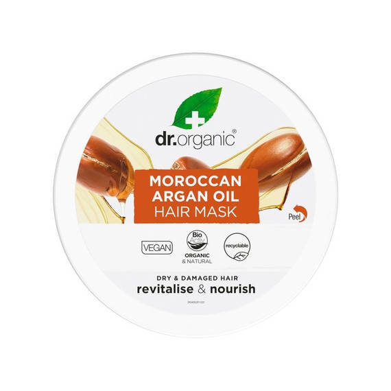 Dr Organic regeneráló hajpakolás marokkói bio argán olajjal, 200 ml