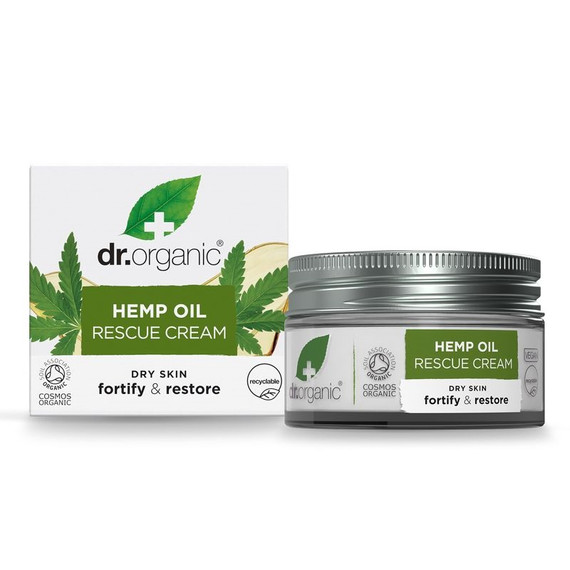 Dr Organic 24 órás elsősegély krém bioaktív kendermagolajjal, 50 ml