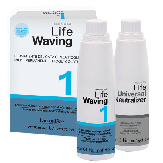 Farmavita Life Waving dauerszett 1 vékonyszálú, normál és vegyileg kevésbé igénybevett hajra, 2x110