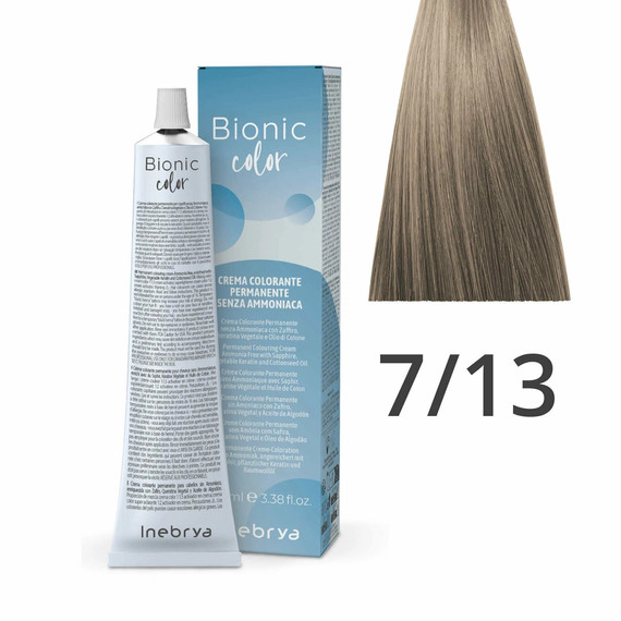 Inebrya Bionic Color ammóniamentes és PPD-mentes hajfesték 7.13