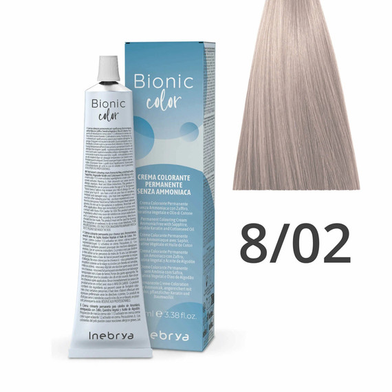 Inebrya Bionic Color ammóniamentes és PPD-mentes hajfesték 8.02