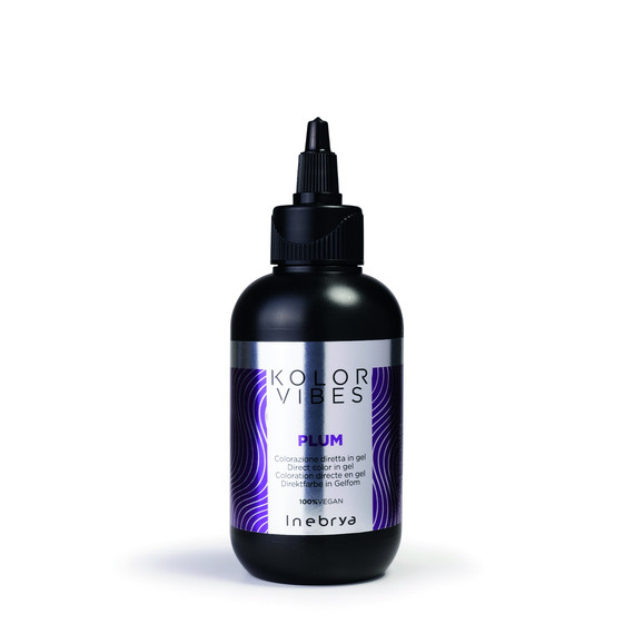 Inebrya Kolor Vibes vegán hajszinező gél, Plum, 150 ml