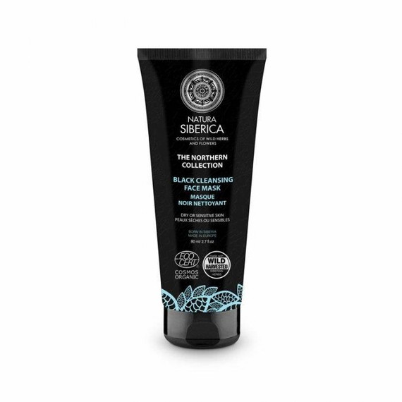 Natura Siberica fekete arctisztító maszk száraz és érzékeny bőrre, 80 ml