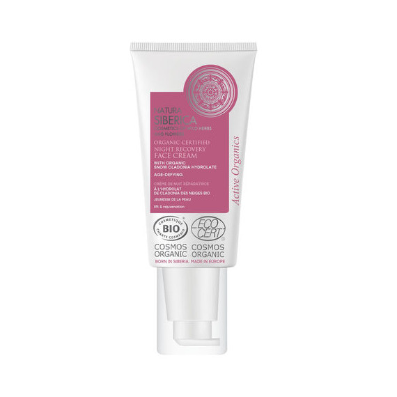 Natura Siberica helyreállító bio éjszakai arckrém érett bőrre (Age defying), 50 ml