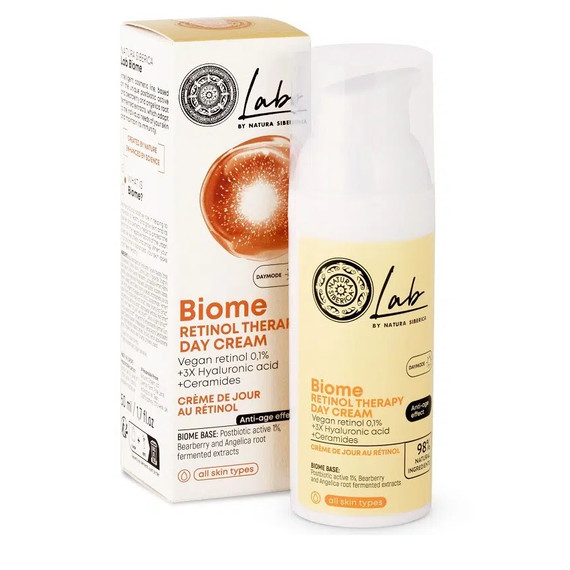 Natura Siberica LAB Biome Retinol Therapy nappali arckrém, 50 ml