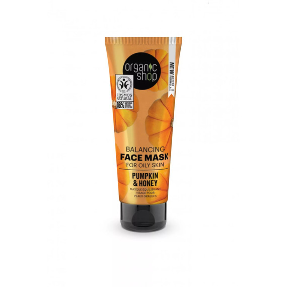 Organic Shop kiegyensúlyozó arcmaszk tökmagolajjal és mézzel, 75 ml