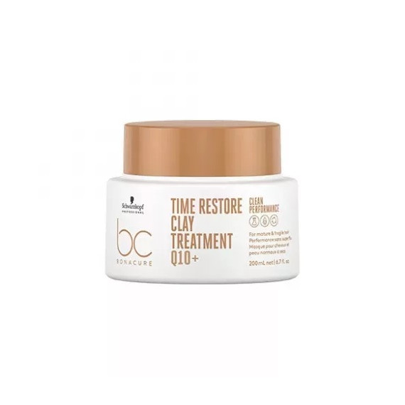 Schwarzkopf Bonacure Clean Preformance Time Restore Q10 Clay hajpakolás, 200 ml