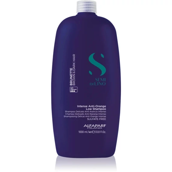 Alfaparf Semi di Lino Brunette Anti-Orange Low hamvasító sampon barna hajra, 1 l