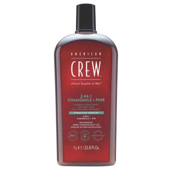 American Crew 3in1 Relaxing sampon, kondicionáló, tusfürdő, 1 l