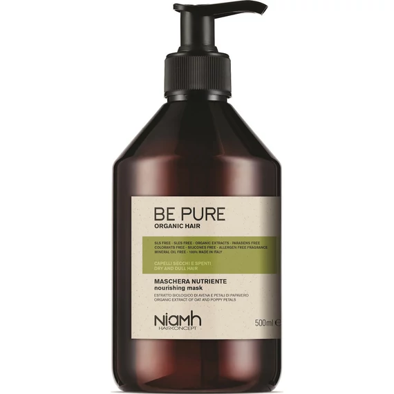 Niamh Be Pure Tápláló Hajpakolás száraz és élettelen hajra, 500 ml