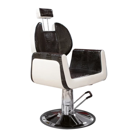 Black&amp;White Salon Goldfume férfi hajvágószék fekete-fehér SX-926