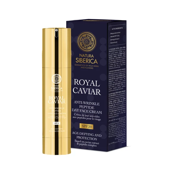 Natura Siberica Royal Caviar Peptides ránctalanító nappali arckrém SPF20, 50 ml