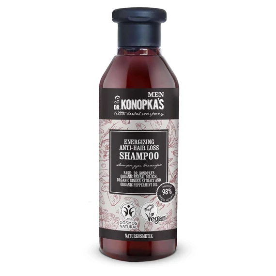 Dr Konopka's Men energetizáló hajhullás elleni sampon, 280  ml