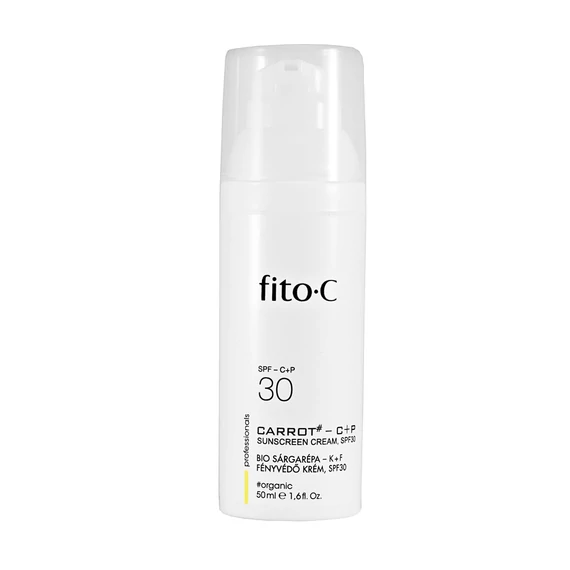 Fito.C Bio sárgarépa fényvédő krém kémiai és fizikai fényszűrőkkel, SPF30, 100 ml