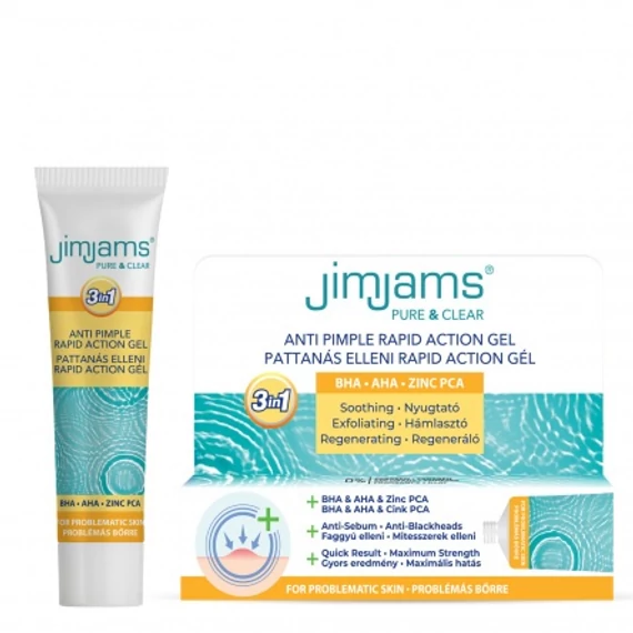 JimJams Pure &amp; Clear Pattanás elleni rapid action gél, 15ml