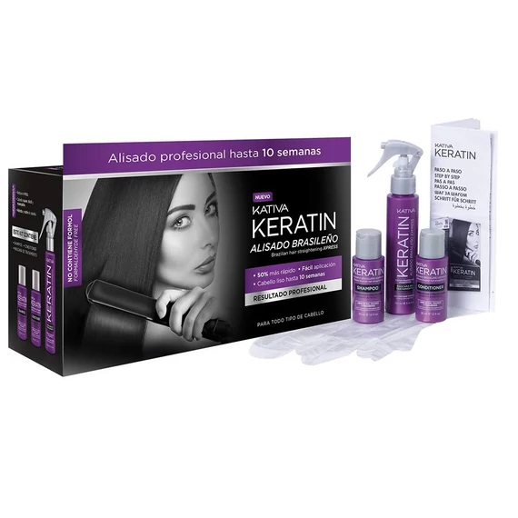 Kativa Keratin Xpress brazil tartós hajegyenesítő szett