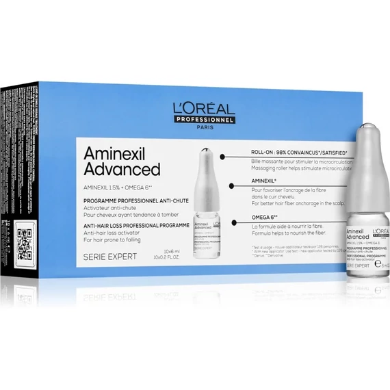 Loreal Control Aminexil Advanced hajhullásgátló kúra, 10x6 ml