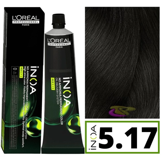 Loreal INOA ammóniamentes hajfesték 5.17