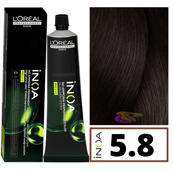 Loreal INOA ammóniamentes hajfesték 5.8