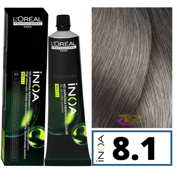 Loreal INOA ammóniamentes hajfesték 8.1