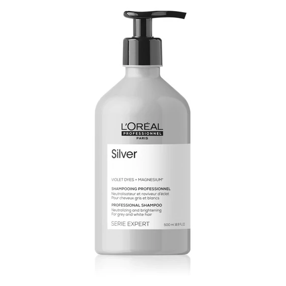 Loreal Seriel Expert Magnesium Silver sampon az ősz és szőke haj hamvasítására, 500 ml