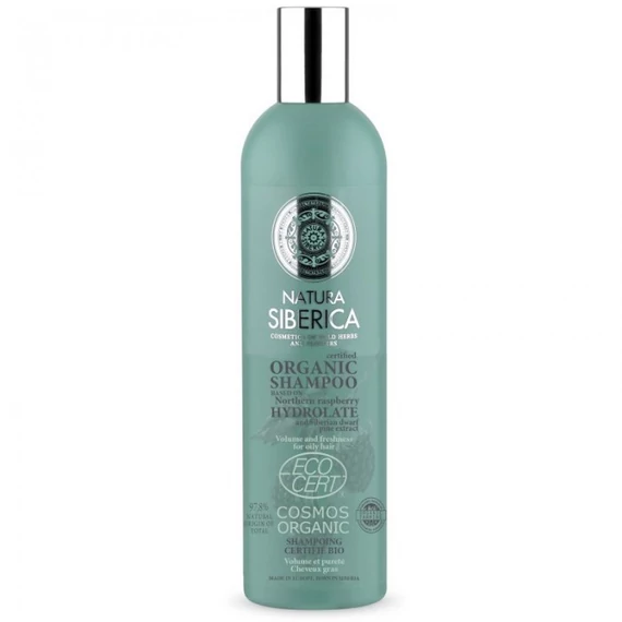 Natura Siberica volumennövelő bio sampon zsíros hajra, 400 ml