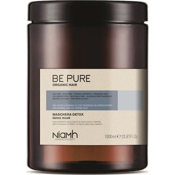 Niamh Be Pure Detox hajpakolás zsíros hajra - 1000 ml