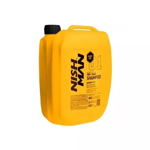 Nish Man Pro-Hair Keratin Complex hidratáló sampon sérült hajra,  5 l