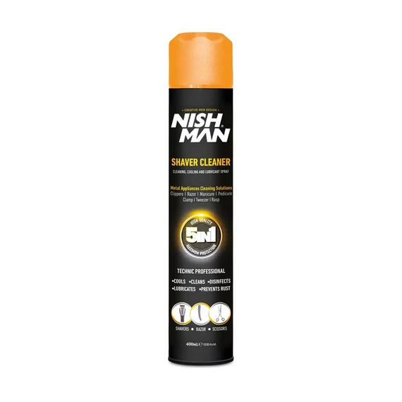 Nish Man Shaver Cleaner gép tisztító 5 az 1-ben spray, 400ml