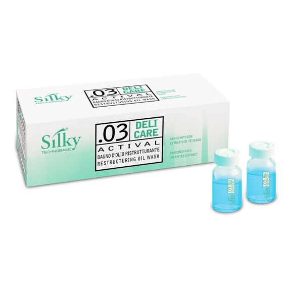 Silky Deli Care Actival rost erősítő olaj ampulla száraz, töredezett hajra, 10x10 ml