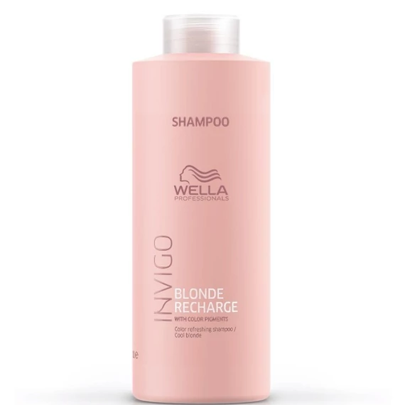 Wella Professionals Invigo Recharge Cool Blonde sampon hideg szőke hajra, 1 l