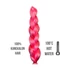 Kép 1/4 - Afro szintetikus 100% kanekalon haj, 60 cm, 85 g, pink (F-1)