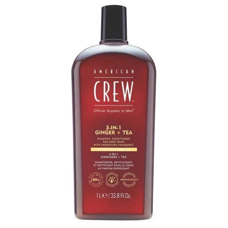 American Crew 3in1 Energizing sampon, kondicionáló, tusfürdő, 1 l