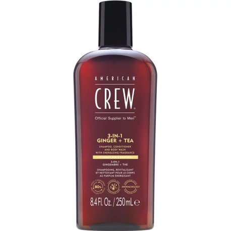 American Crew 3in1 Energizing sampon, kondicionáló, tusfürdő, 250 ml