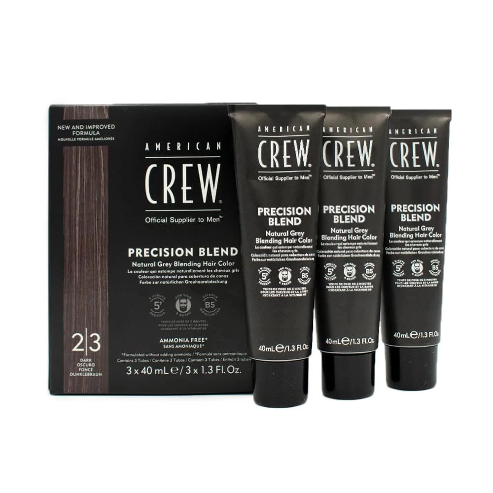 American Crew Precision Blend férfi hajszínező Dark (2-3), sötét, 3x40 ml