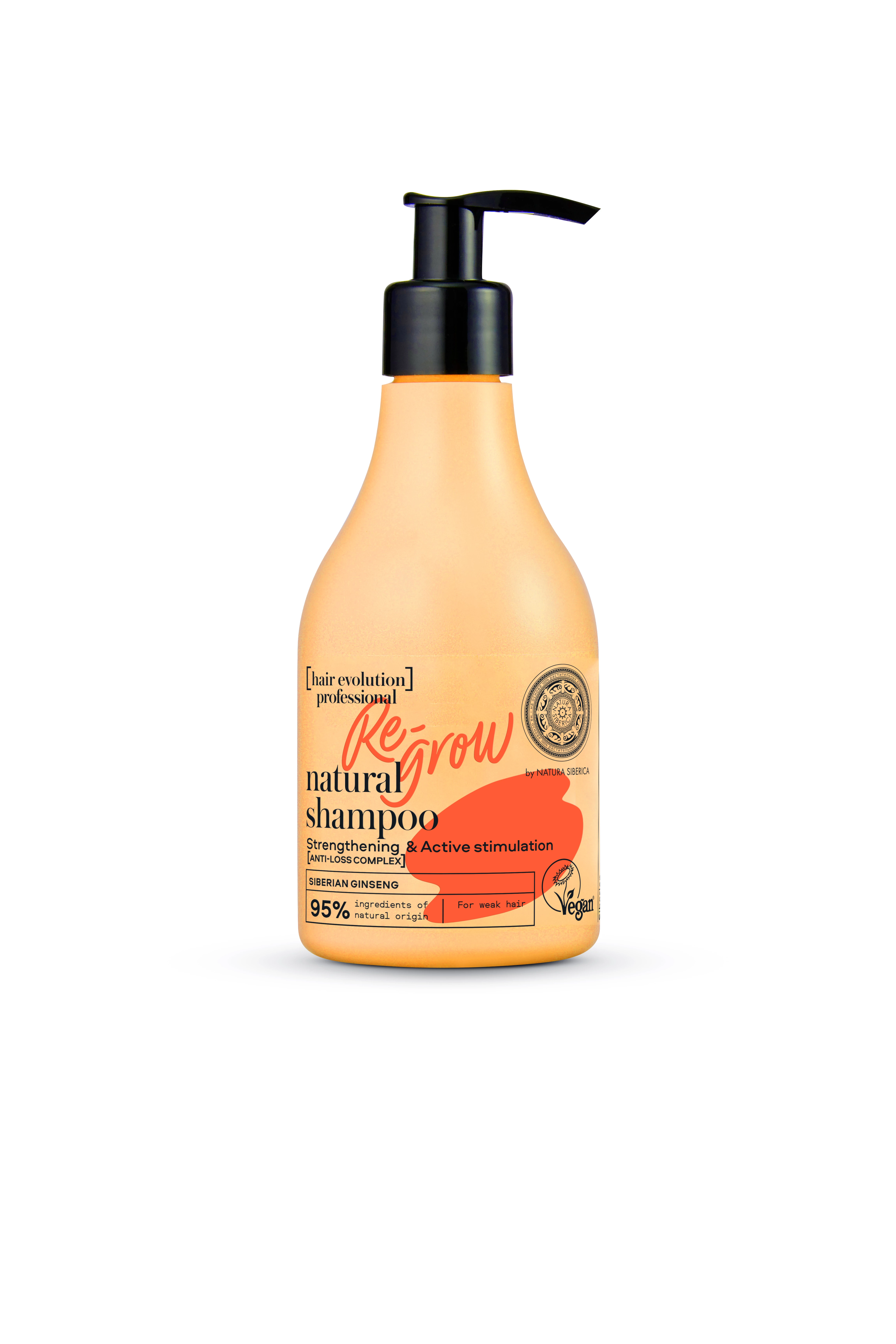 Hair Evolution Re-grow természetes sampon, 245 ml