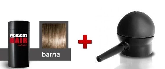 Cover Hair Volume hajdúsító, 30 g, barna + szórófej