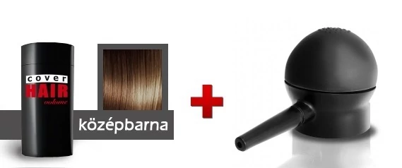 Cover Hair Volume hajdúsító, 30 g, középbarna + szórófej