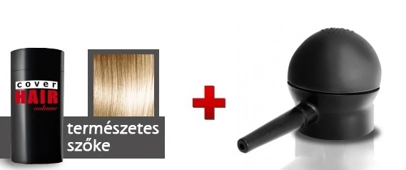 Cover Hair Volume hajdúsító, 30 g, természetes szőke + szórófej