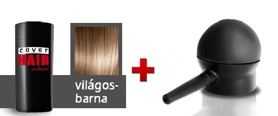 Cover Hair Volume hajdúsító, 30 g, világosbarna + szórófej